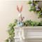 Glitzhome® 29.5" Easter Fabric Girl Bunny with Dangling Legs Figurine